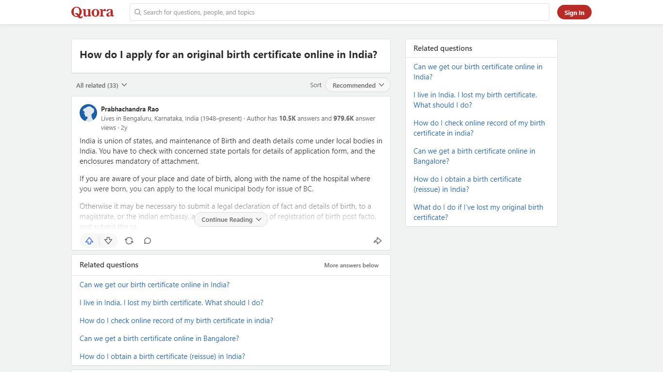 How to apply for an original birth certificate online in India - Quora